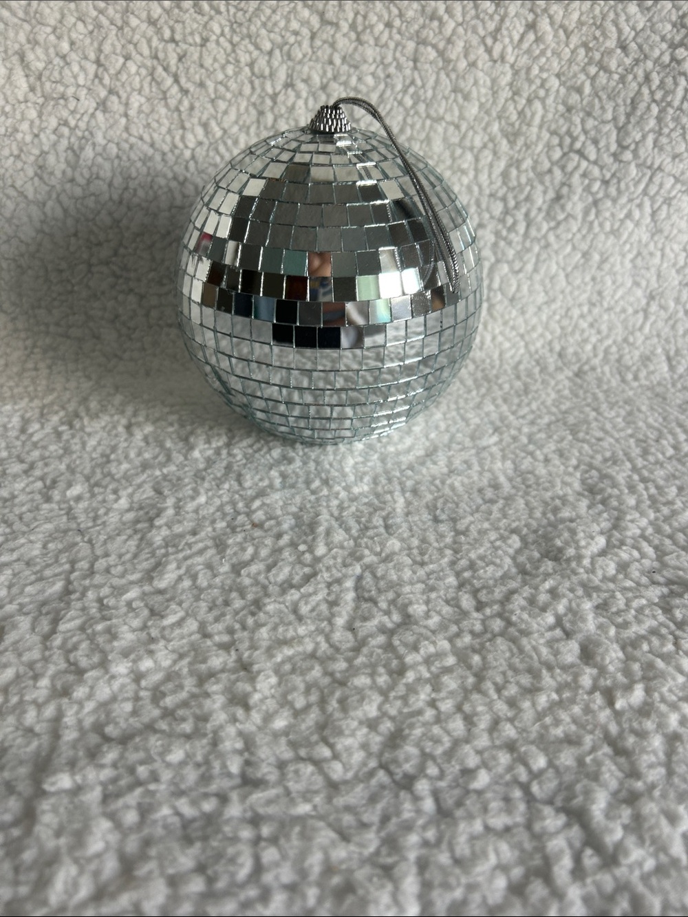 Silver Disco Ball Ornament - Party Decoration 5”